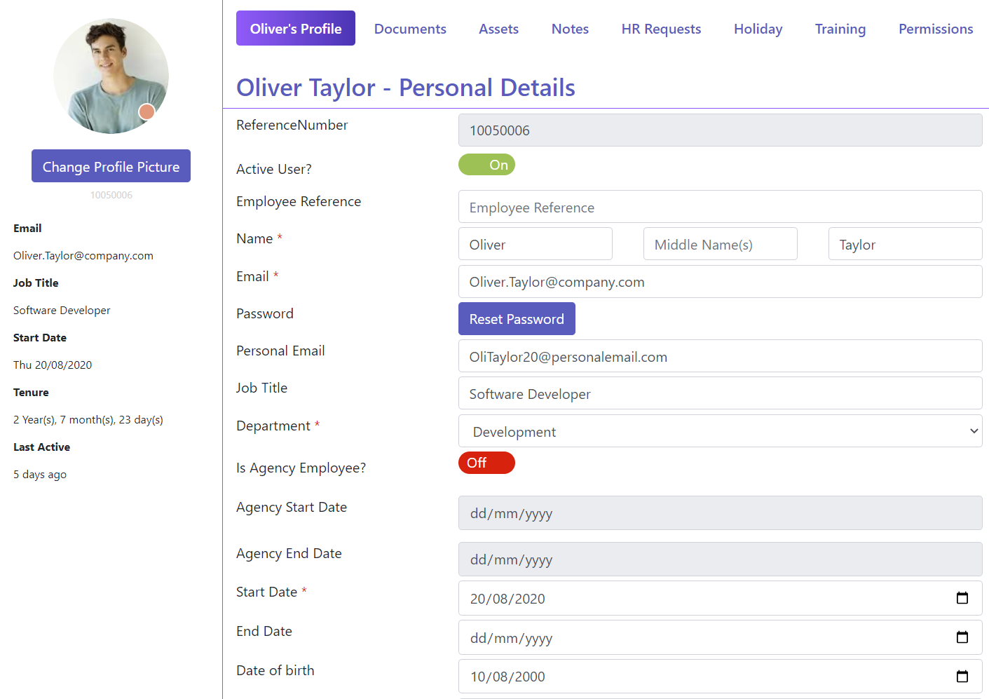 Employee Profile